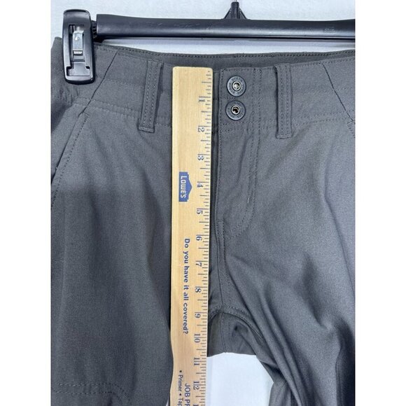 Prana Alana Pants Womens 0 Dark Gray Roll Up Snap Hem Straight Leg Quick Dry - Picture 11 of 12
